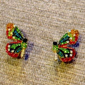Gorgeous and Stunning Vibrant Color Butterfly Earrings.